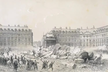 La Caída de la Columna Vendôme durante la Comuna